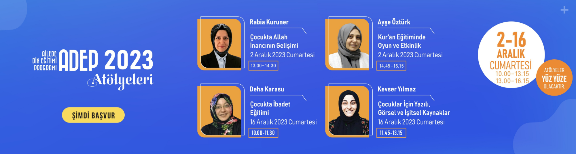 Ailede Din Eğitimi Programı (ADEP) Güz Atölyeleri Yakında!